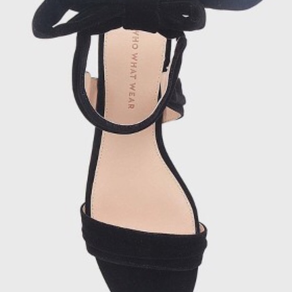 Who What Wear Liana Black Velvet Ballet Sandal 8.5 - Picture 3 of 8